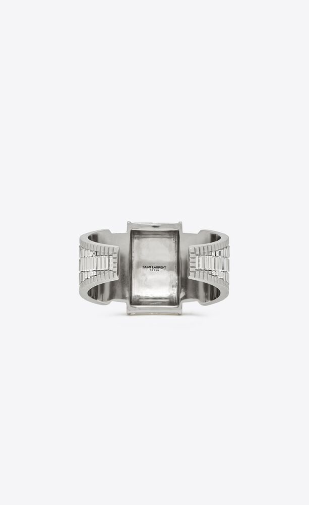 Empire rhinestone cuff bracelet in metal | Saint Laurent | YSL.com