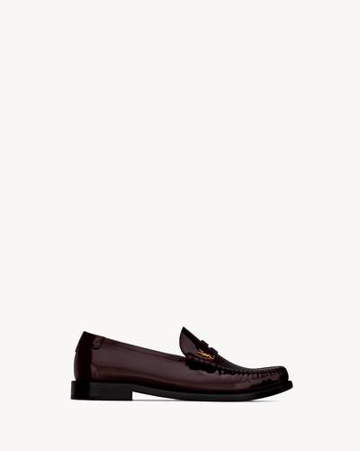 le loafer penny slippers in glazed leather