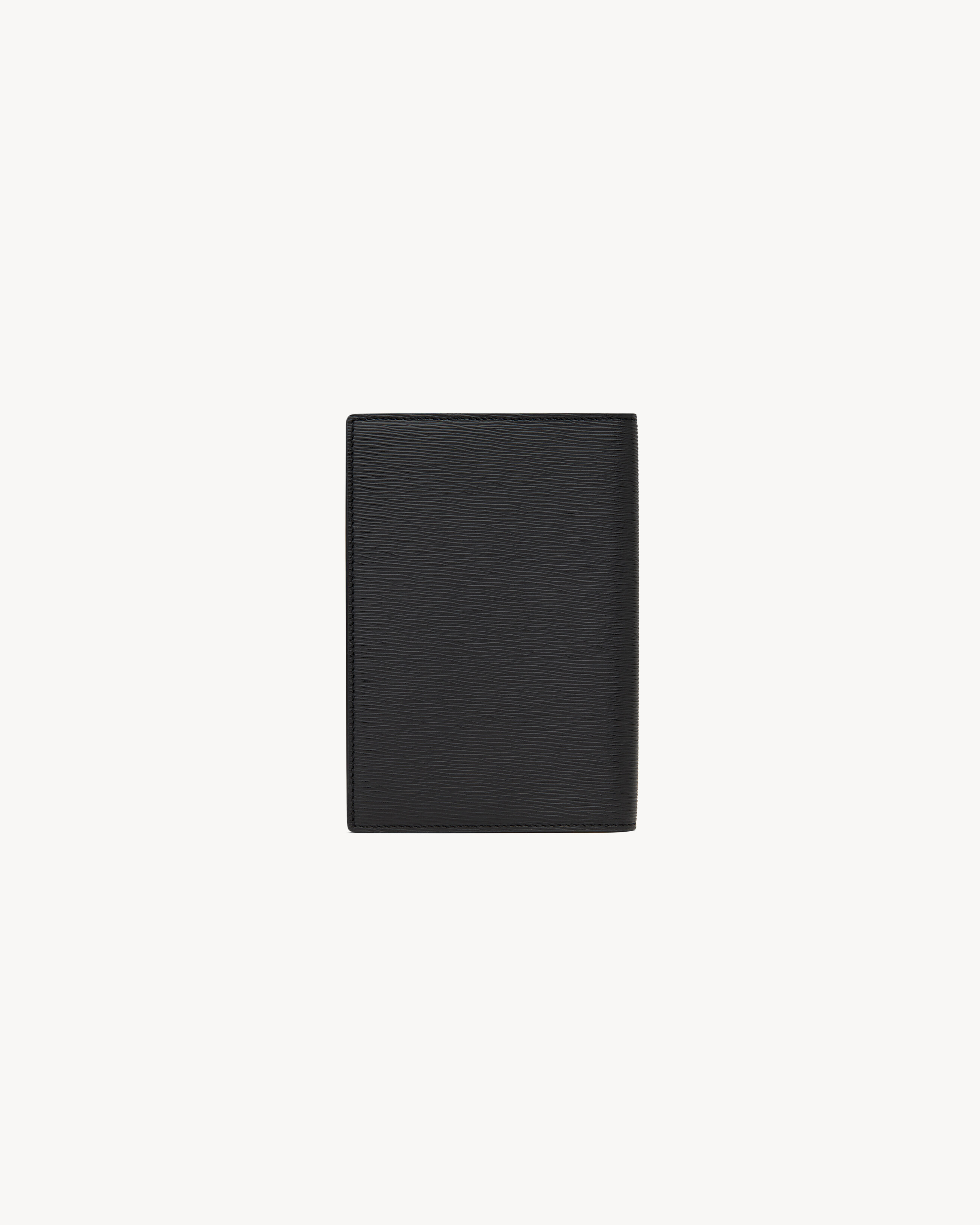 Saint Laurent Paris passport case in ripple leather