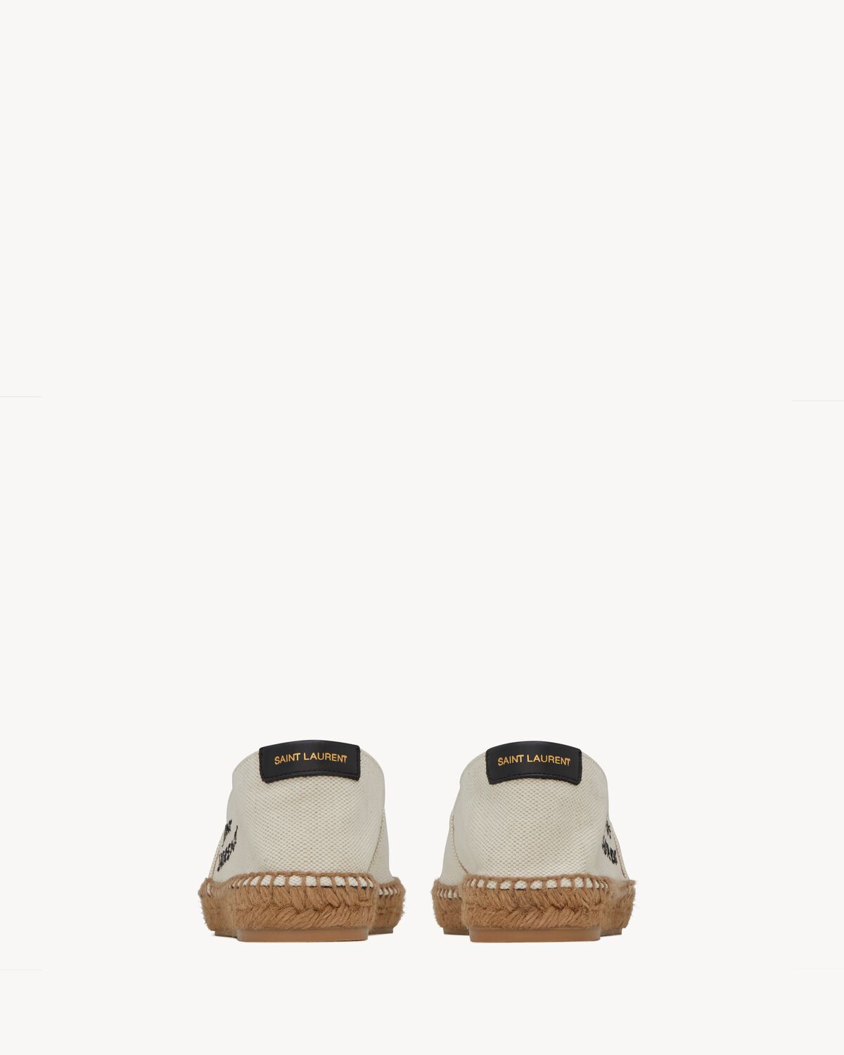 espadrillas in tela con ricamo saint laurent