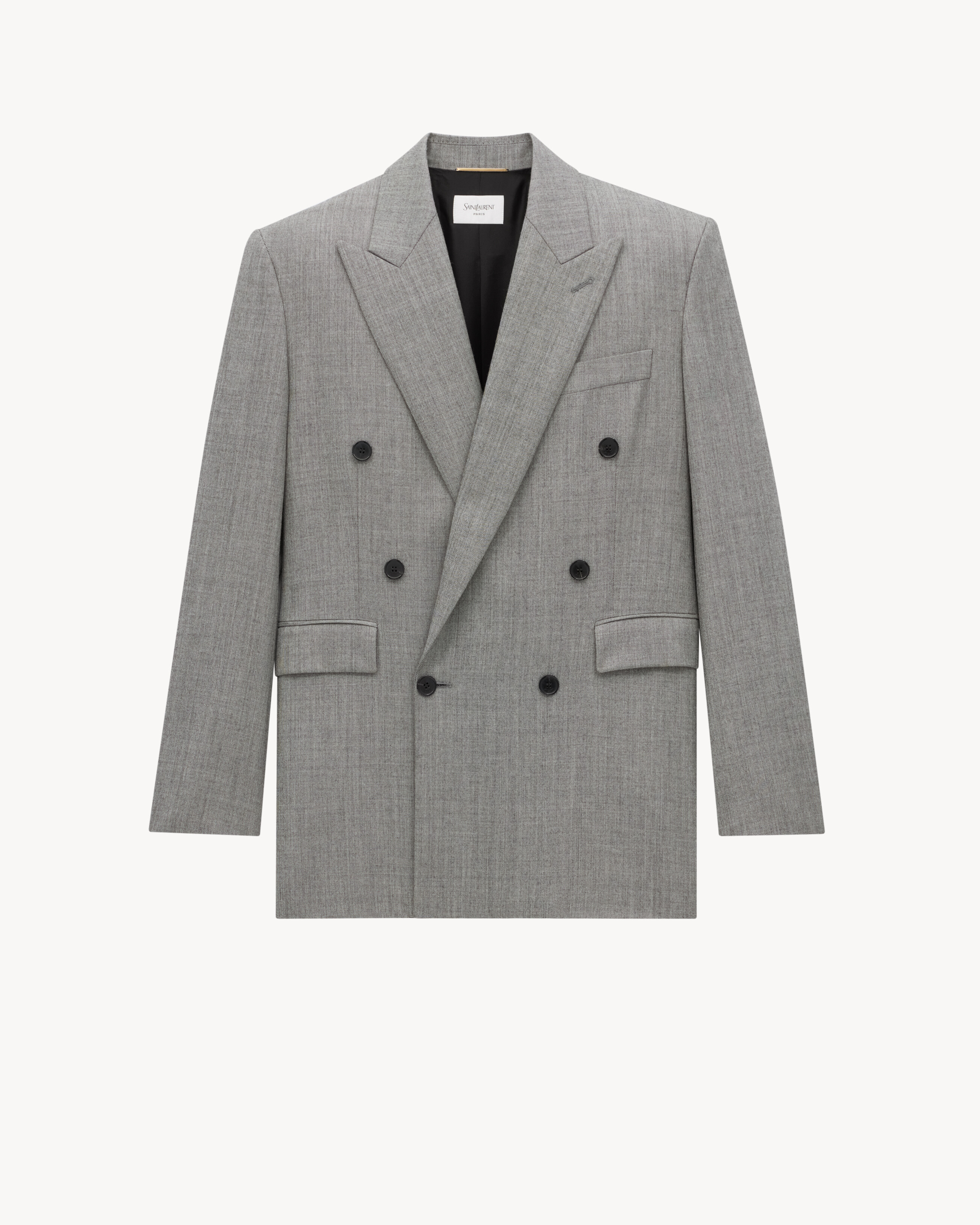blazer em sarja de lã