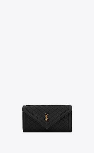 gaby large flap wallet in quilted lambskin