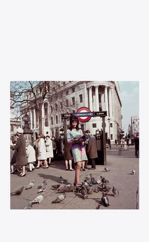 drum model marie hallowi at charing cross, london, 1966