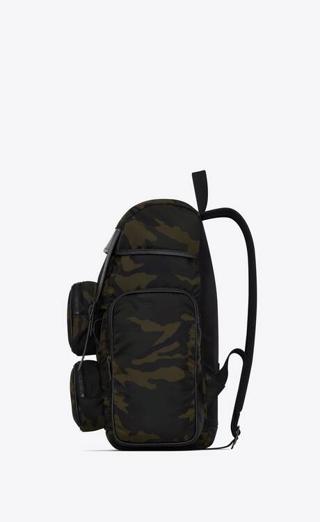 CITY MULTI-POCKET BACKPACK IN SMOOTH LEATHER AND NYLON | Saint Laurent ...