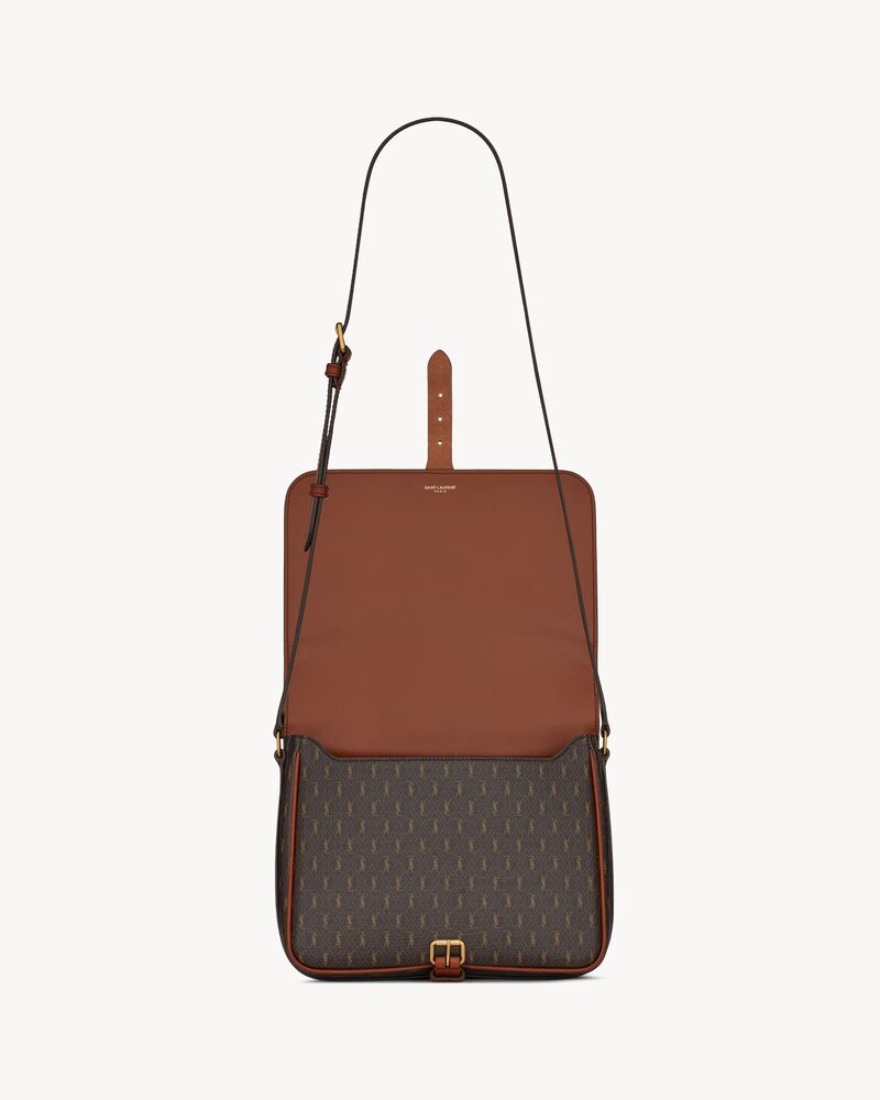 Le MONOGRAMME medium messenger bag in CASSANDRE canvas and smooth