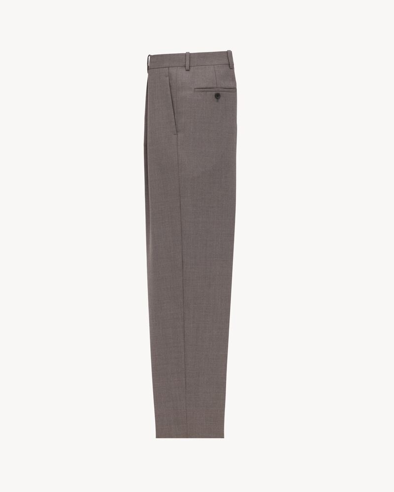 high-waisted pants in wool chiné