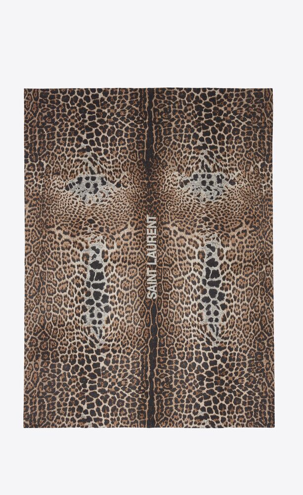 leopard throw blanket in jacquard