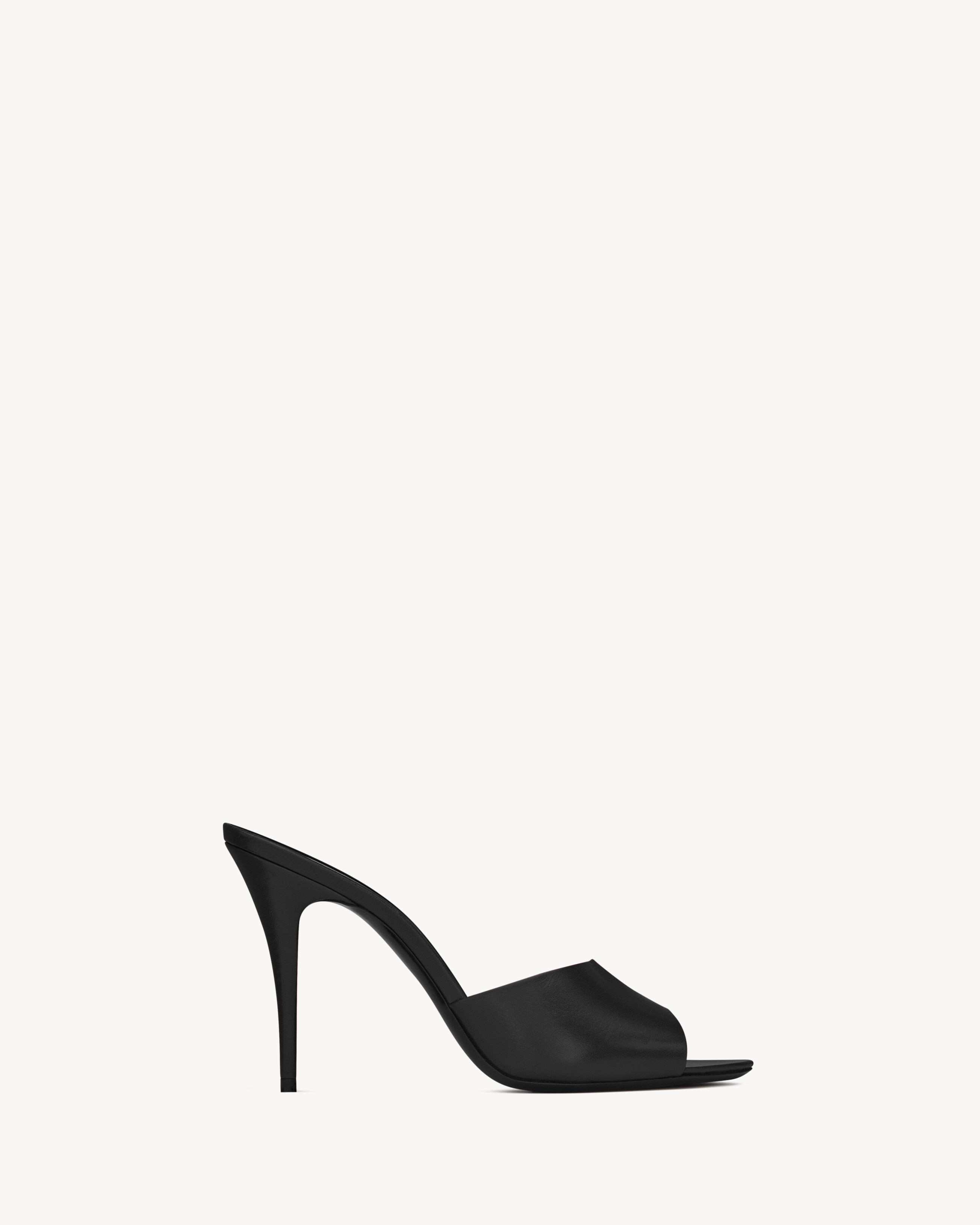 LA 16 mules en cuir lisse