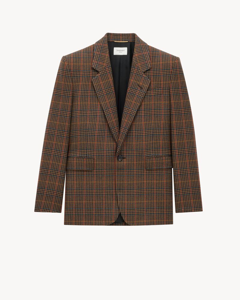 jacket in wool check
