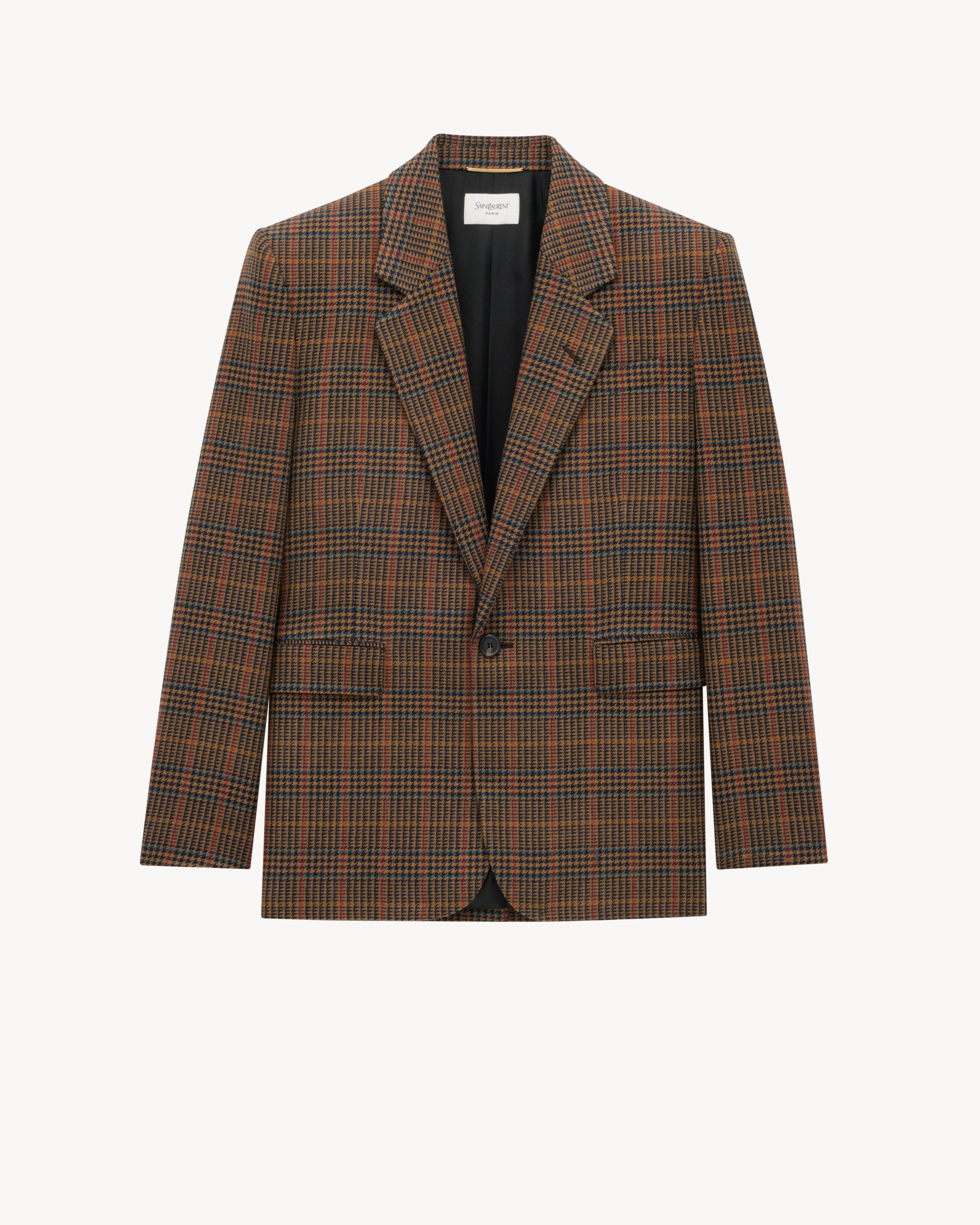 jacket in wool check
