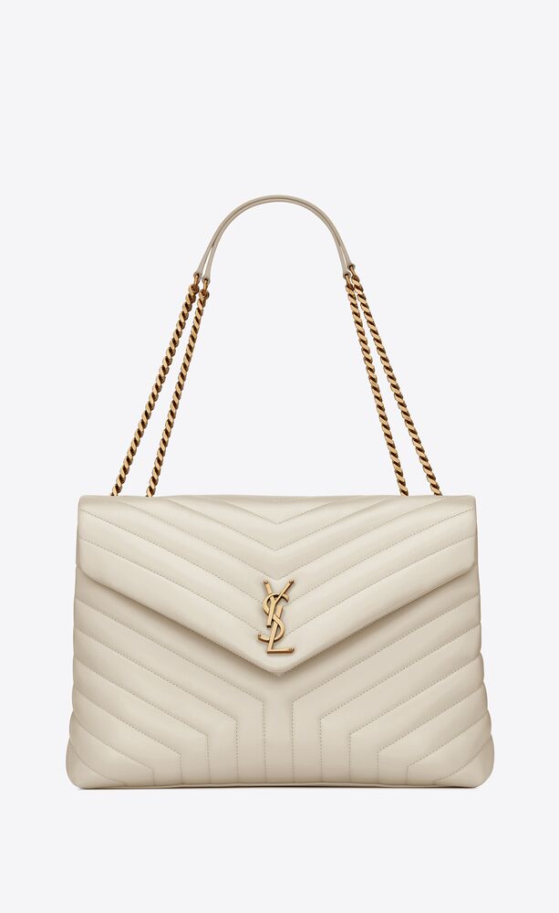 loulou large chain bag in quilted "y" leather