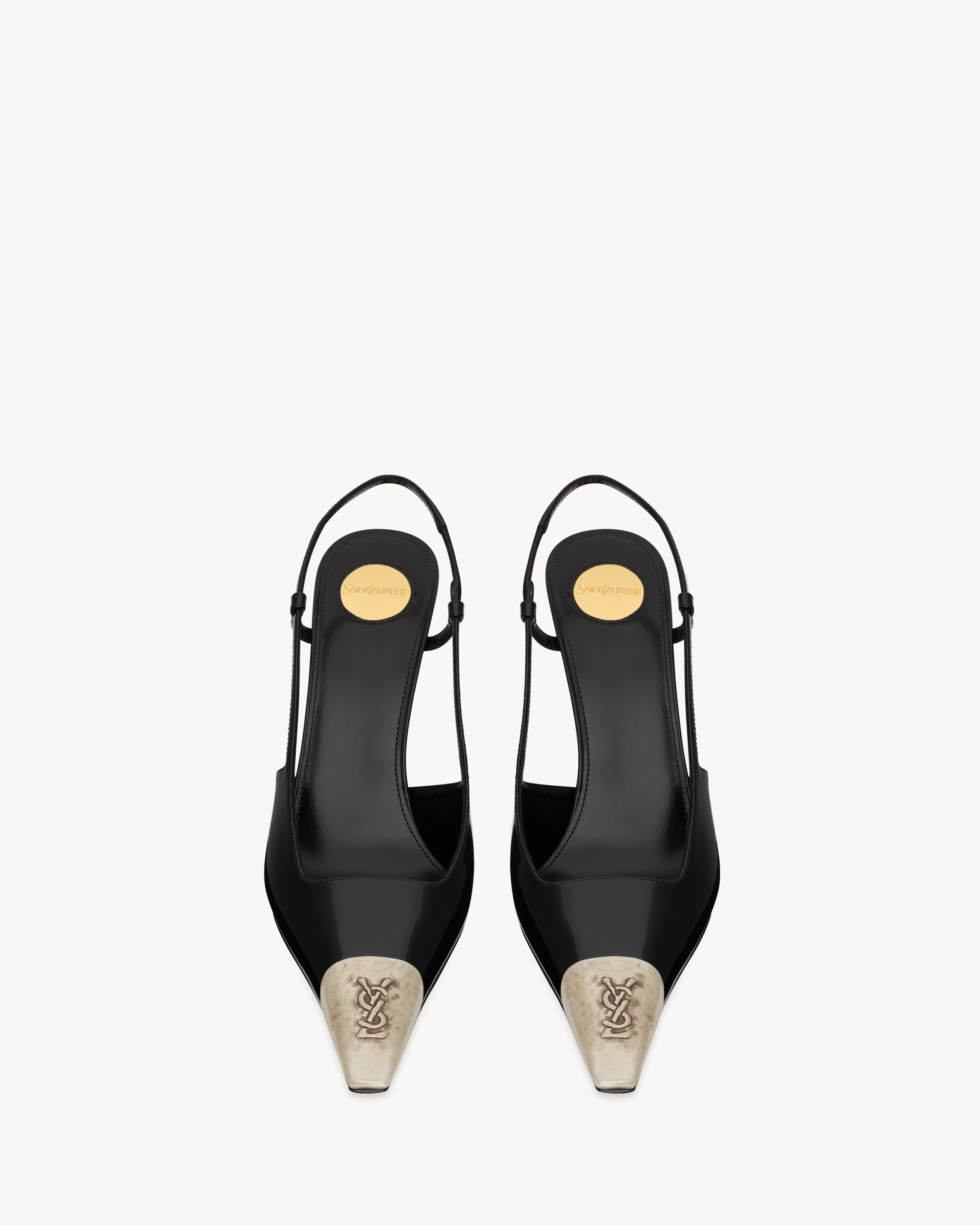 JEANNE slingbacks en cuir glacé