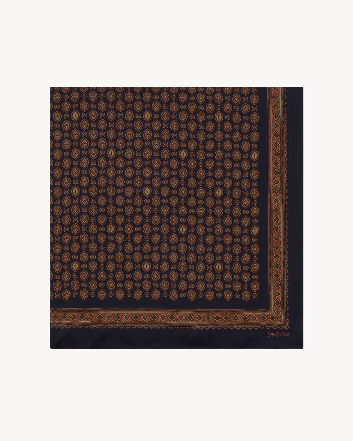 large square scarf in medallion silk charmeuse