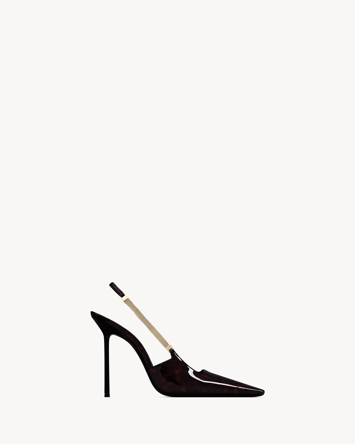 BLAKE slingback pumps in in tortoiseshell patent leather