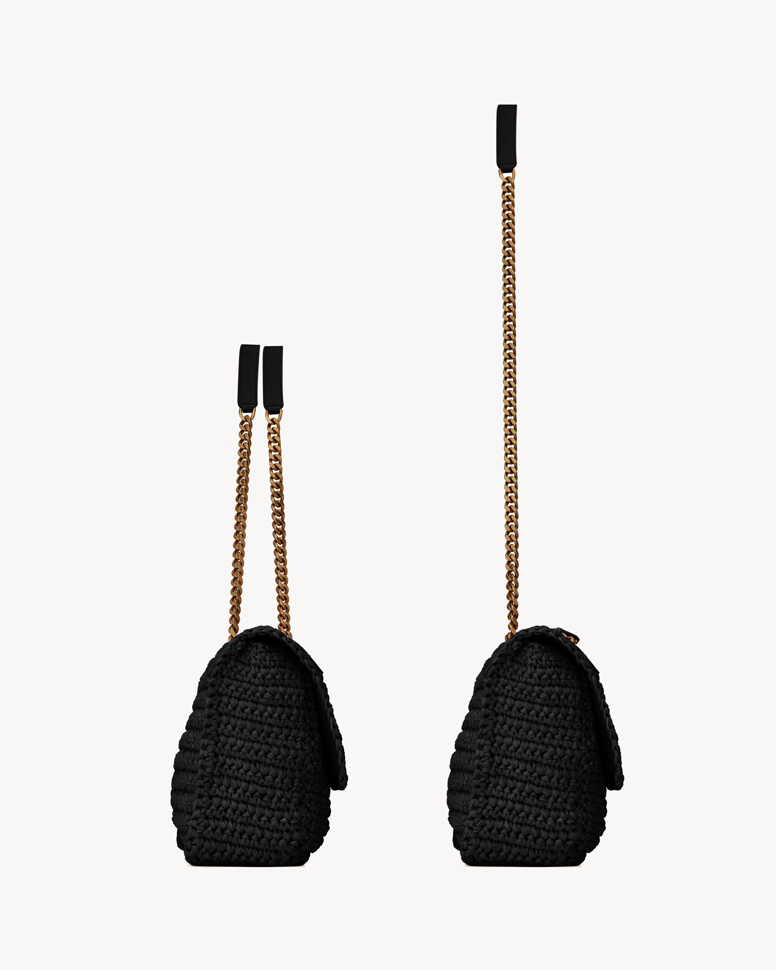 NIKI medium in raffia and leather