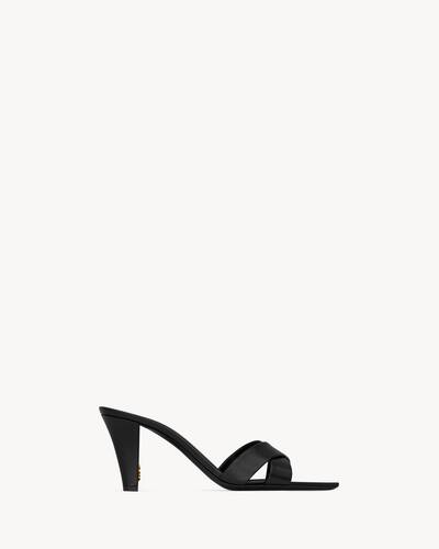 サンダル・ミュール SAINT LAURENT MULE JILL IN GROS-GRAIN LEOPARD PRINT Saint Laurent MULE JILL Gros-Grain Leopard Print Shoe – LOZURI®
