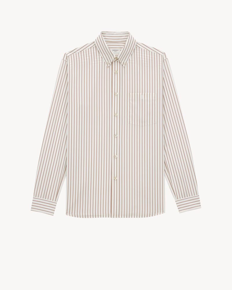 CASSANDRE shirt in striped cotton poplin