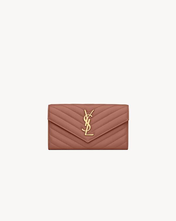 CASSANDRE MATELASSÉ large flap wallet in lambskin