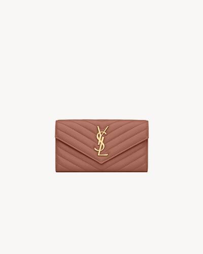 YSL バーガンディ 長財布 キルティング SAINT LAURENT サンローラン 二つ折り長財布 372264 BOW02 レディース