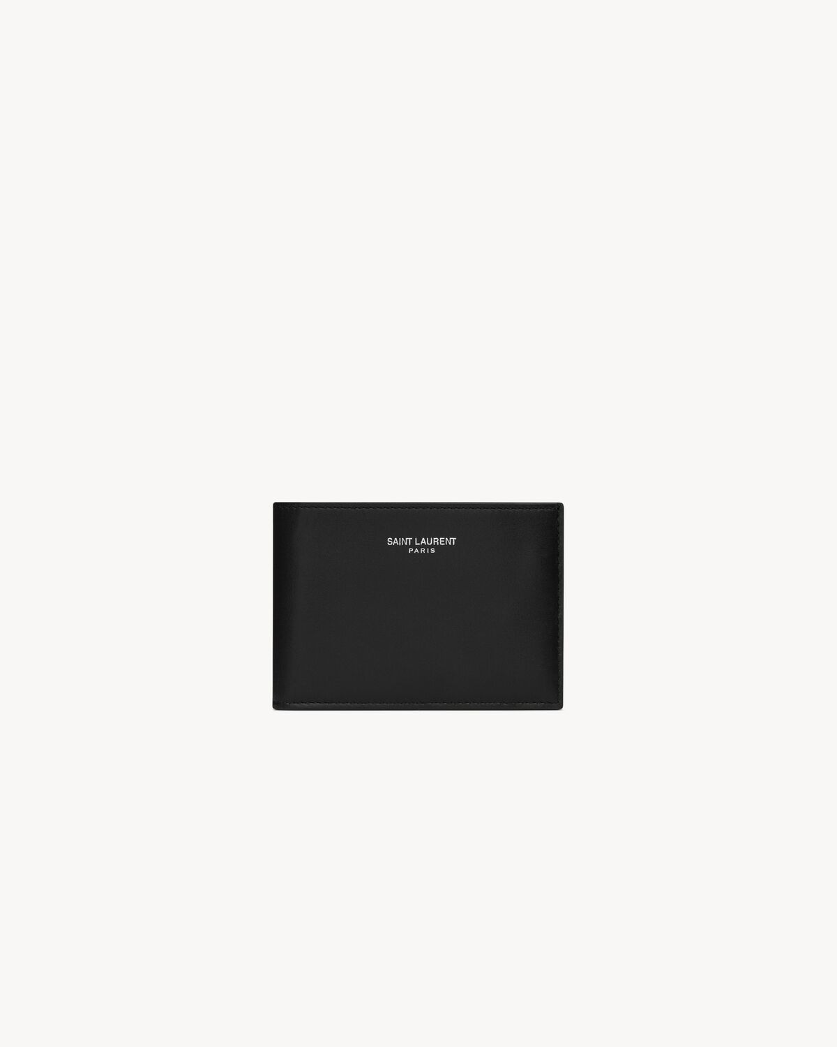 SAINT LAURENT PARIS compact card case in smooth leather