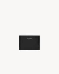 SAINT LAURENT PARIS compact card case in smooth leather