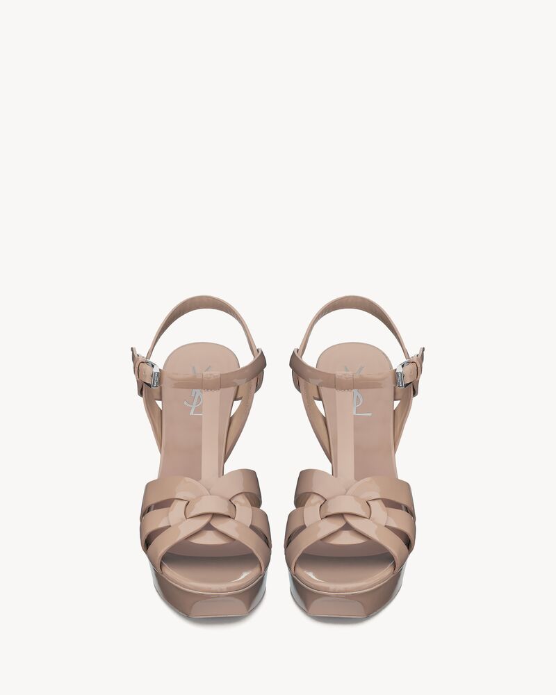 TRIBUTE platform sandals in patent leather