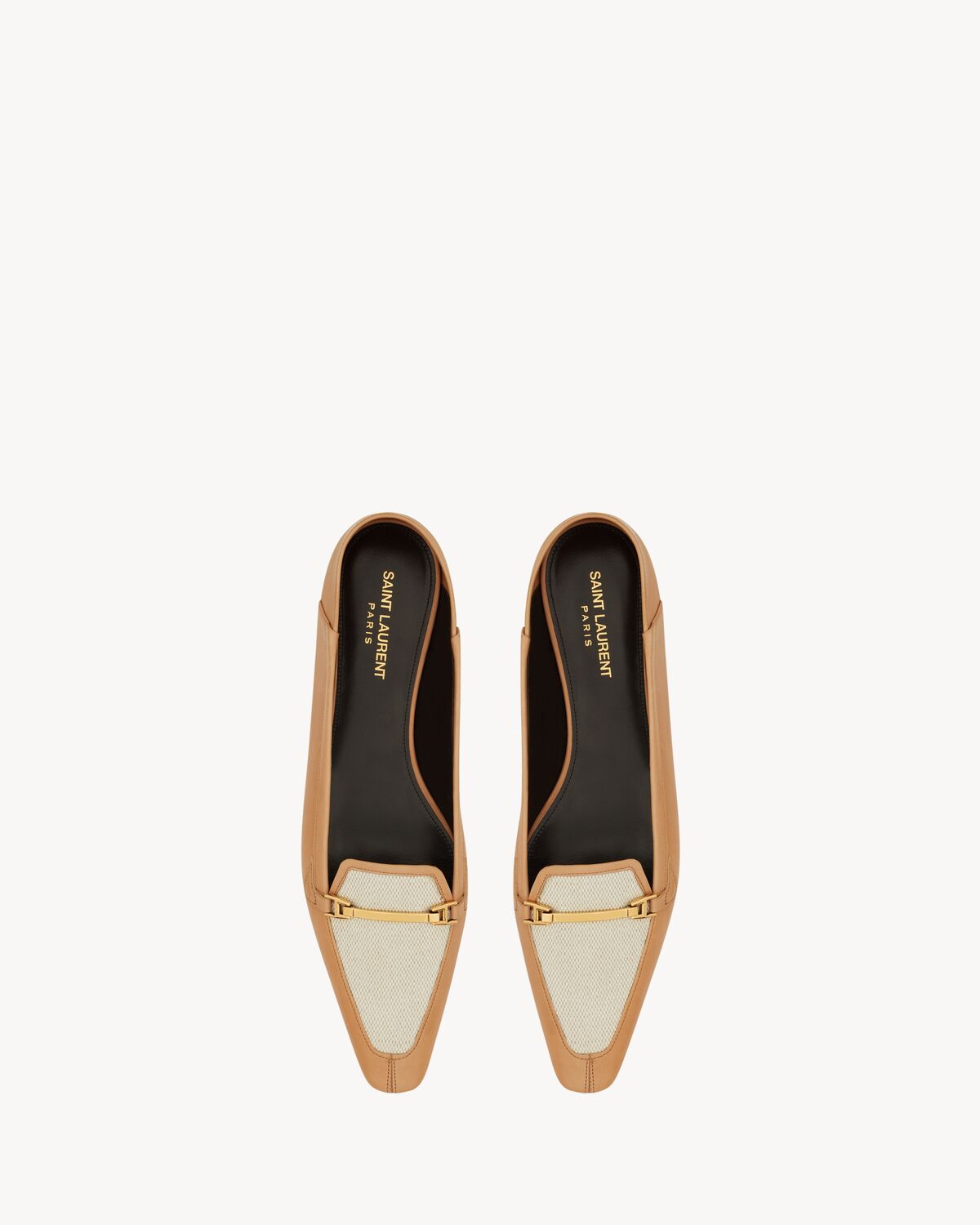 chris slippers in vegetable-tanned leather and canvas