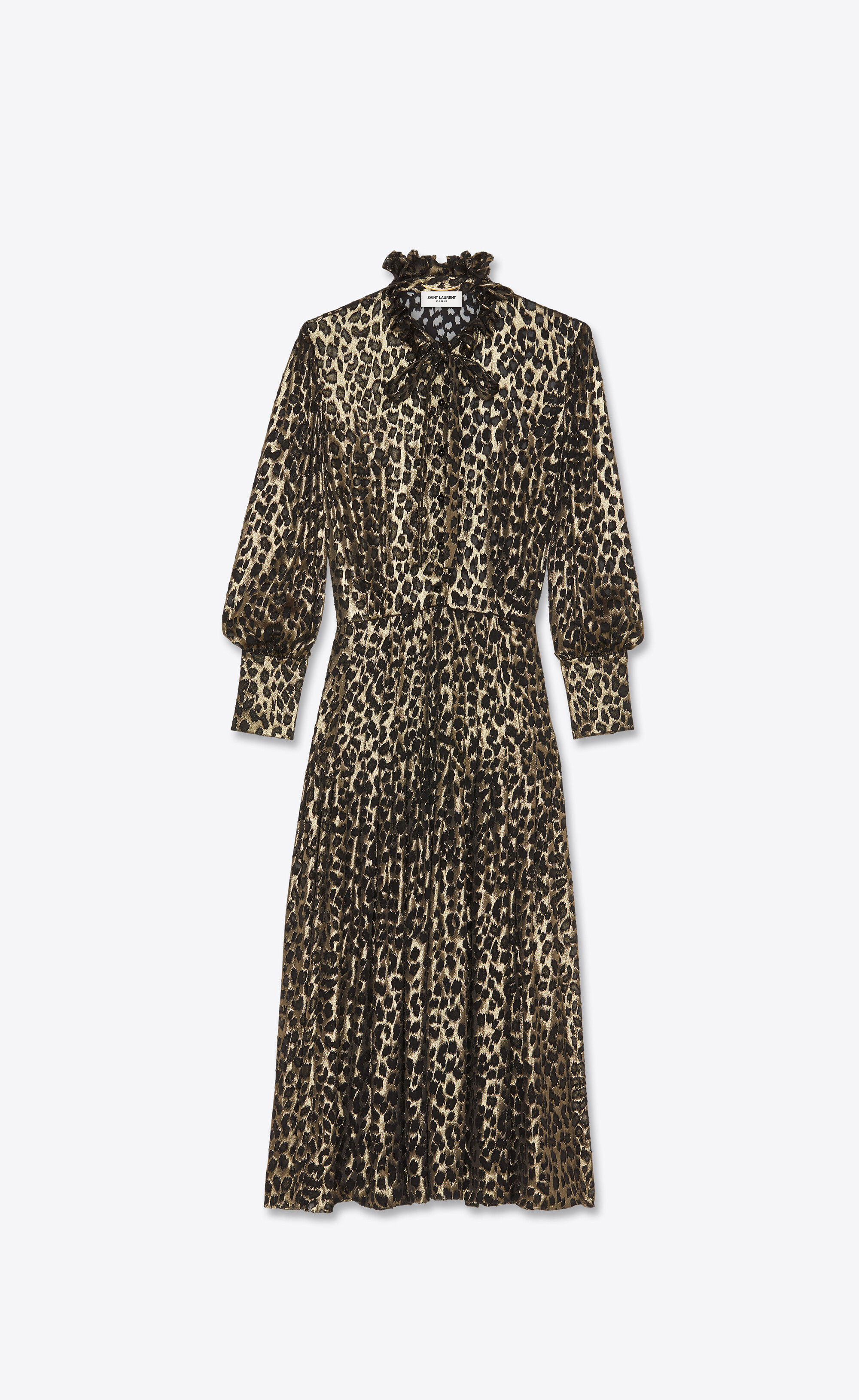 ysl leopard dress