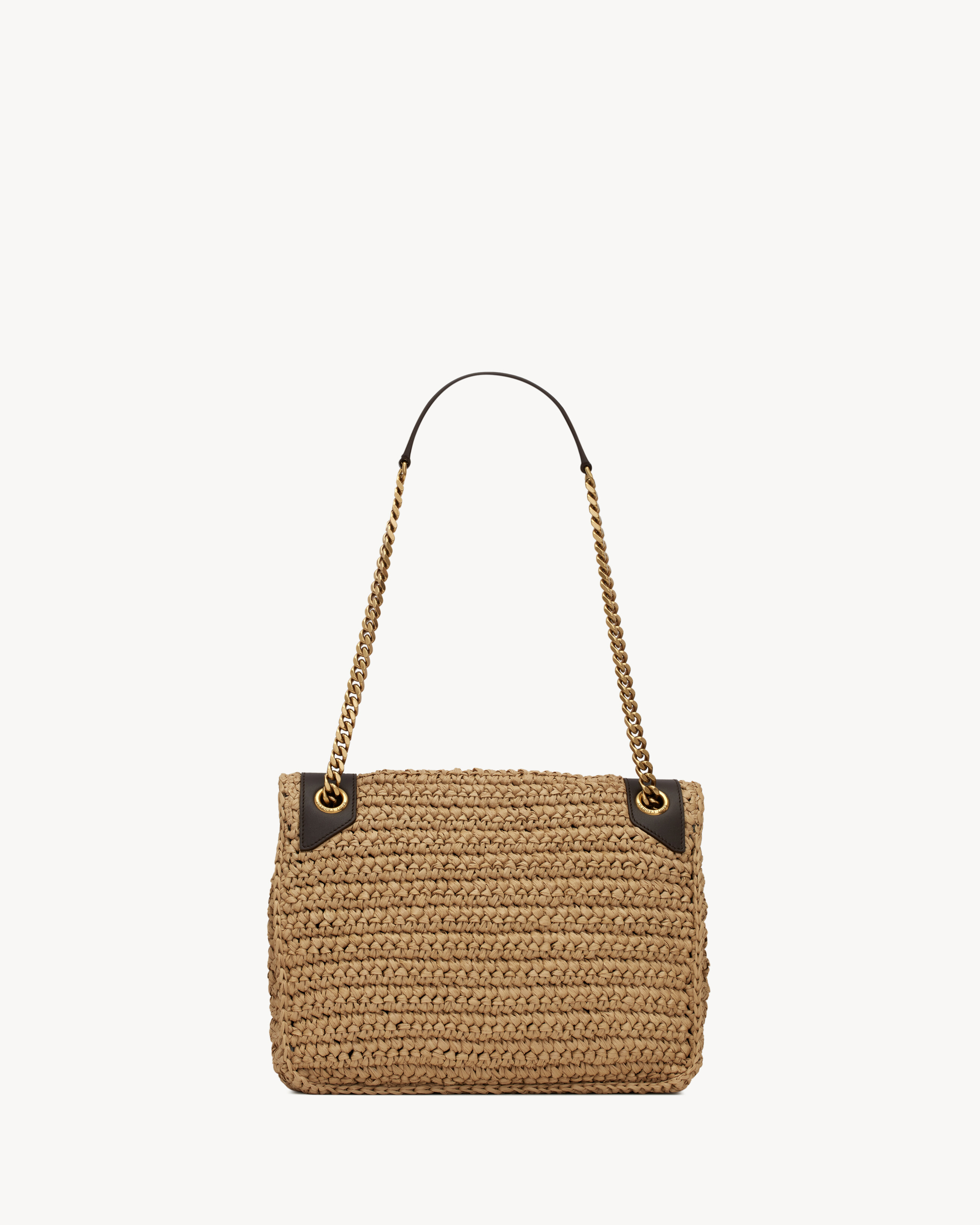 NIKI medium in raffia and leather
