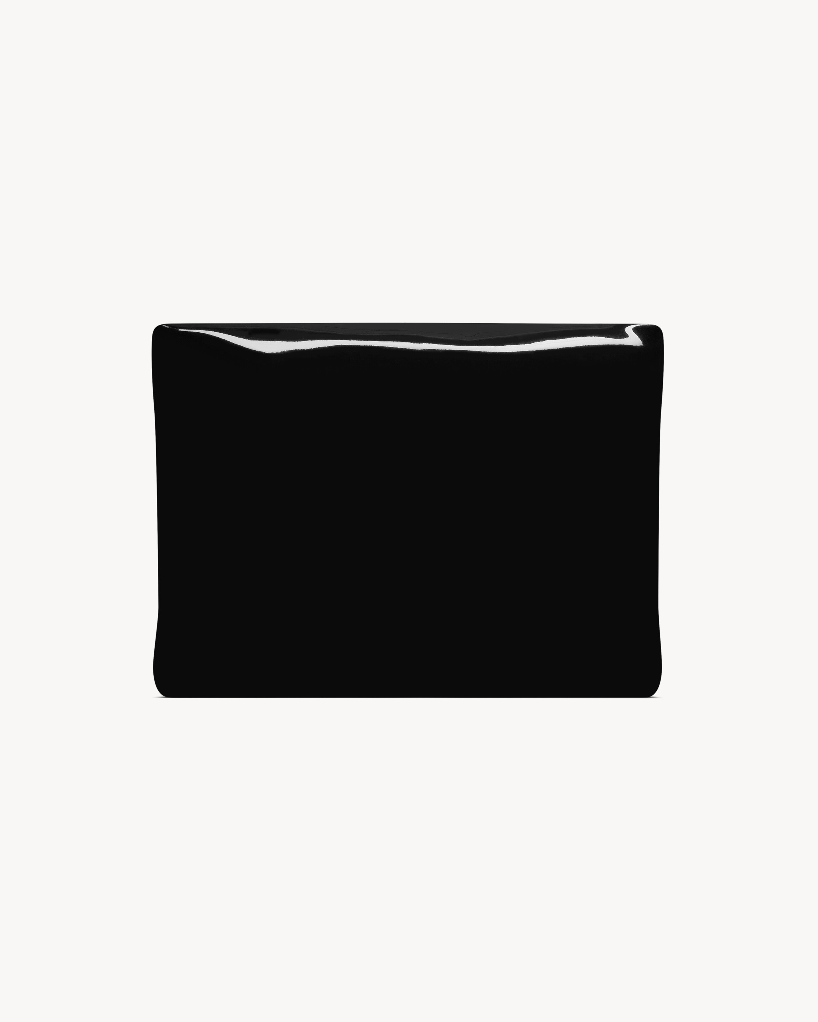 SAINT LAURENT large puffy pouch in patent canvas