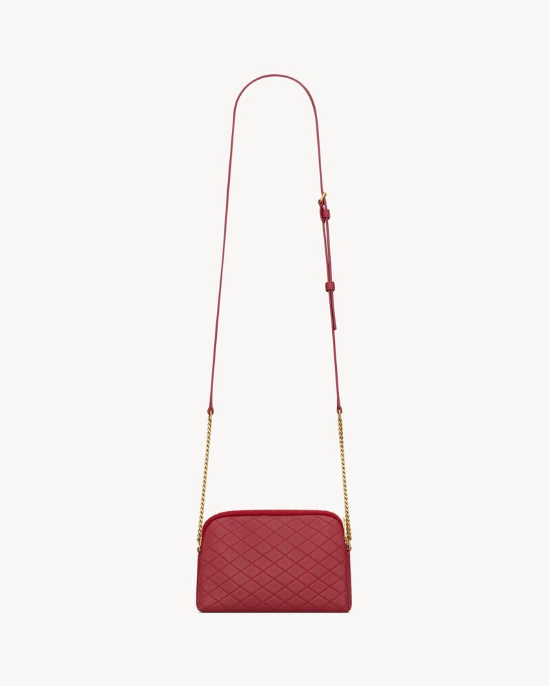 Pochette con cremallera Gaby de piel de cordero