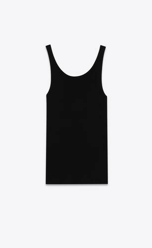 Womens Clothing Tops Sleeveless and tank tops Saint Laurent Chain-embellished Cropped Velvet Top in Black 