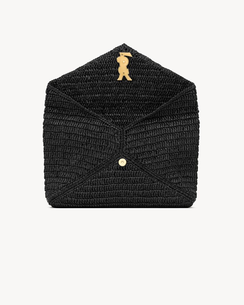CASSANDRE Large Envelope-Pouch aus Raffia