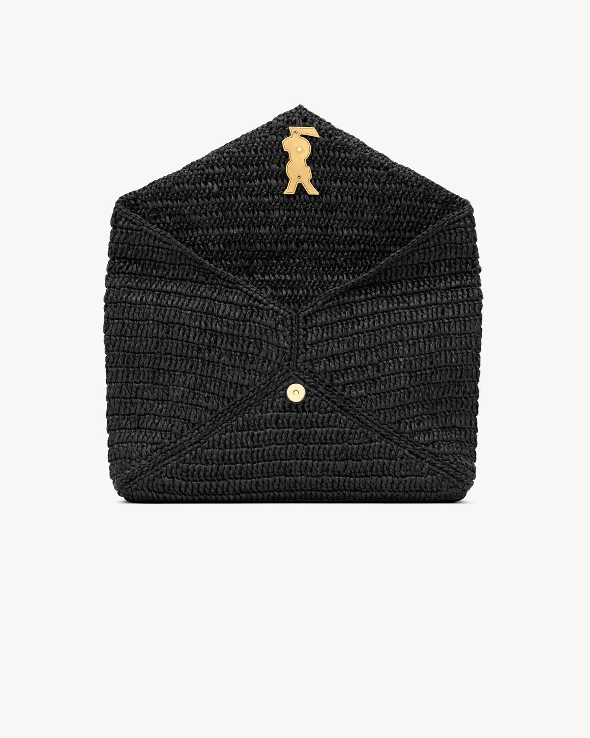 cassandre large envelope pouch in raffia