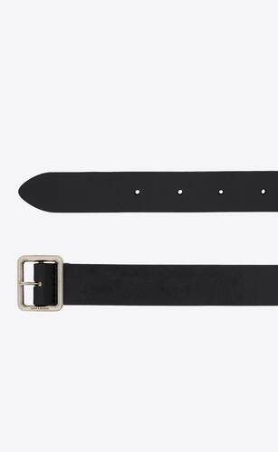 hublot buckle thin belt in vegetable-tanned leather