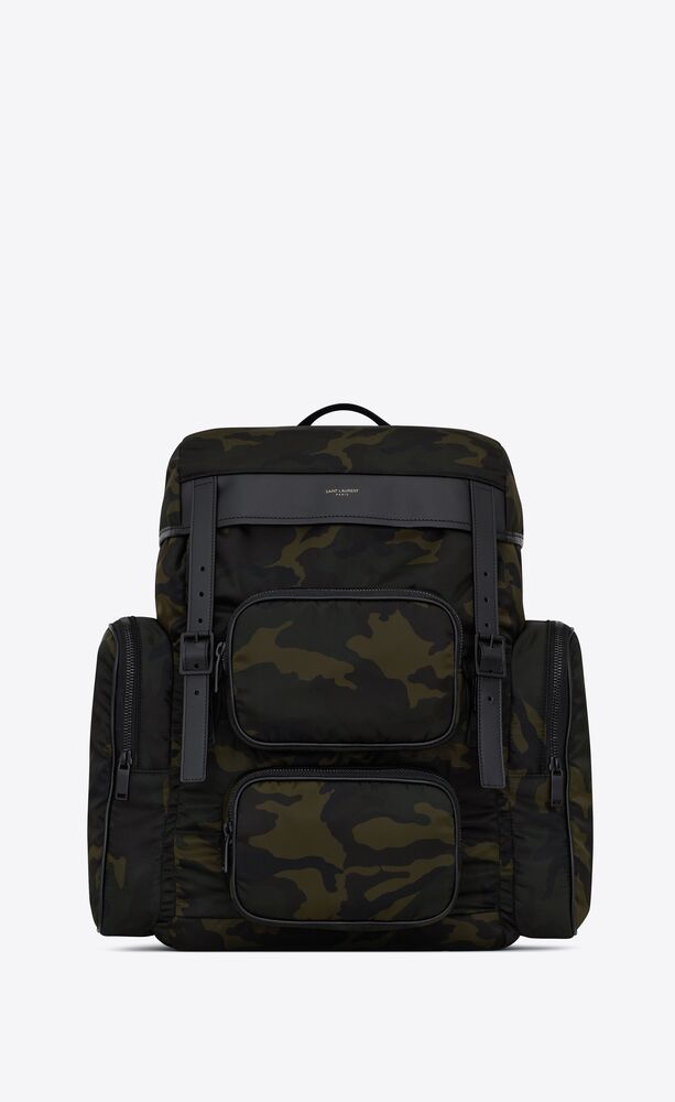 Saint Laurent City Leather Backpack - Black