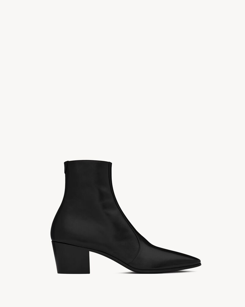 vassili bottines zippées en cuir lisse