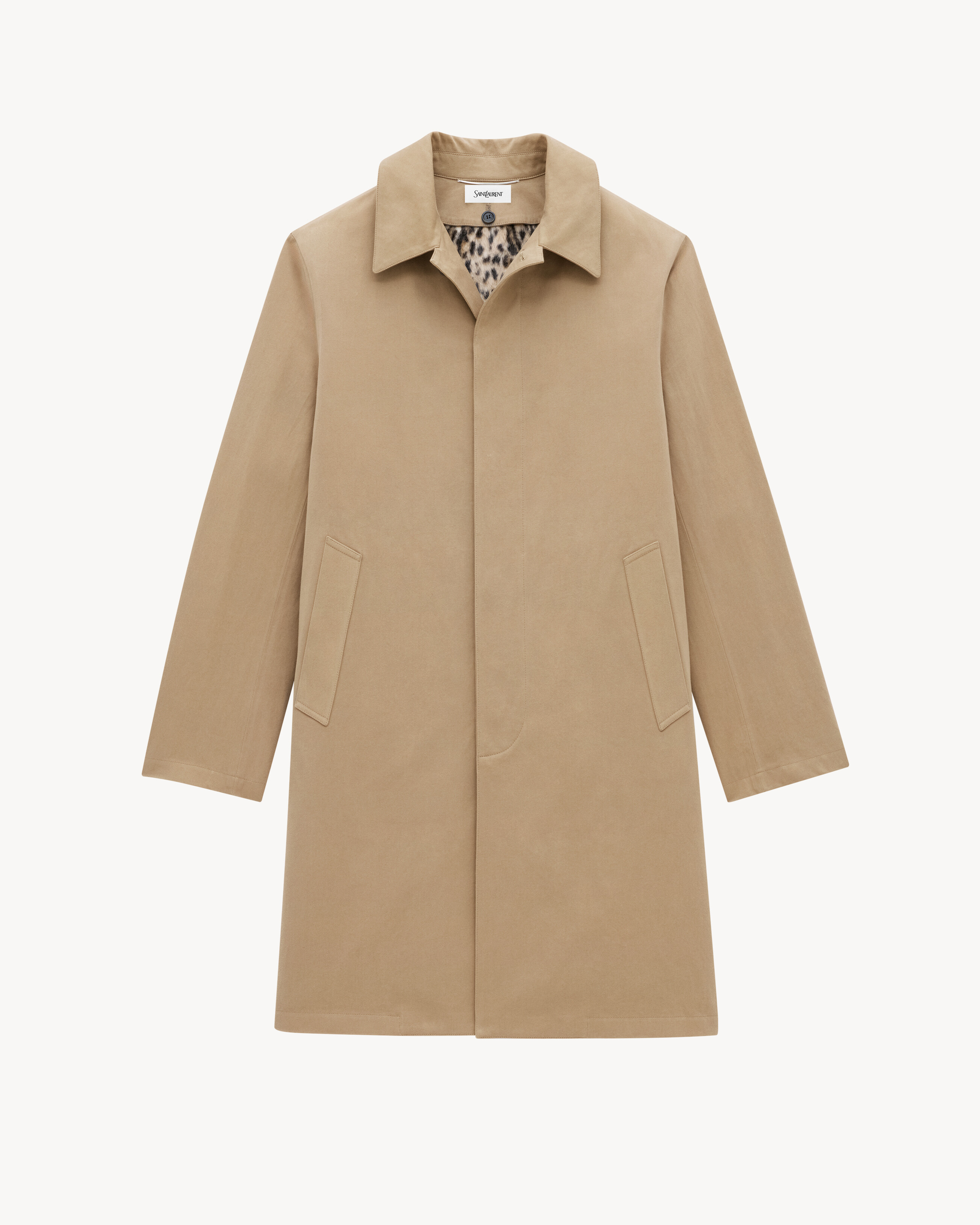 Coat in cotton gabardine