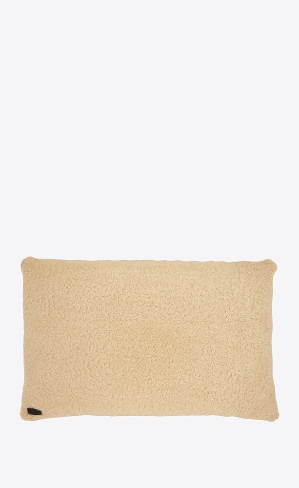rectangular cushion in shearling