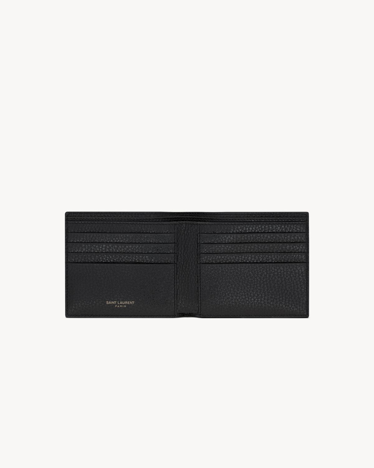 tiny cassandre east/west wallet in grained leather