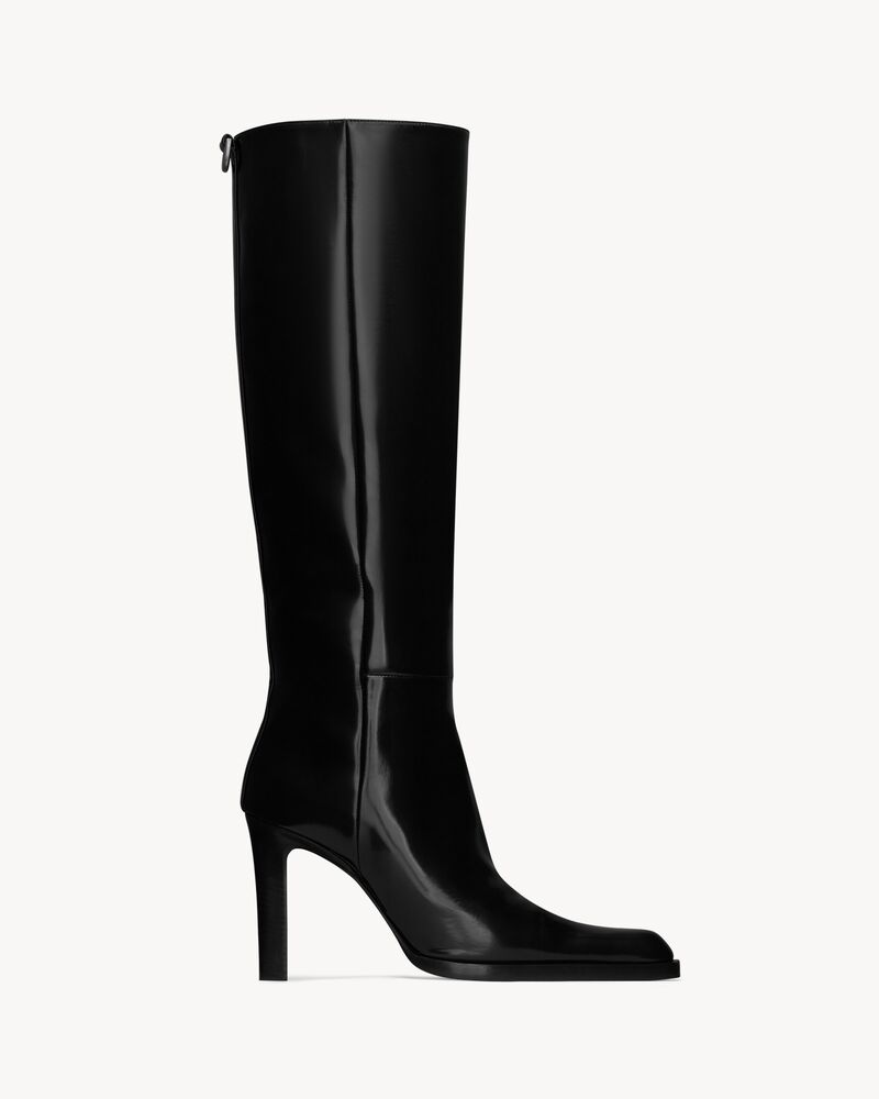 nina high boots in glazed calfskin