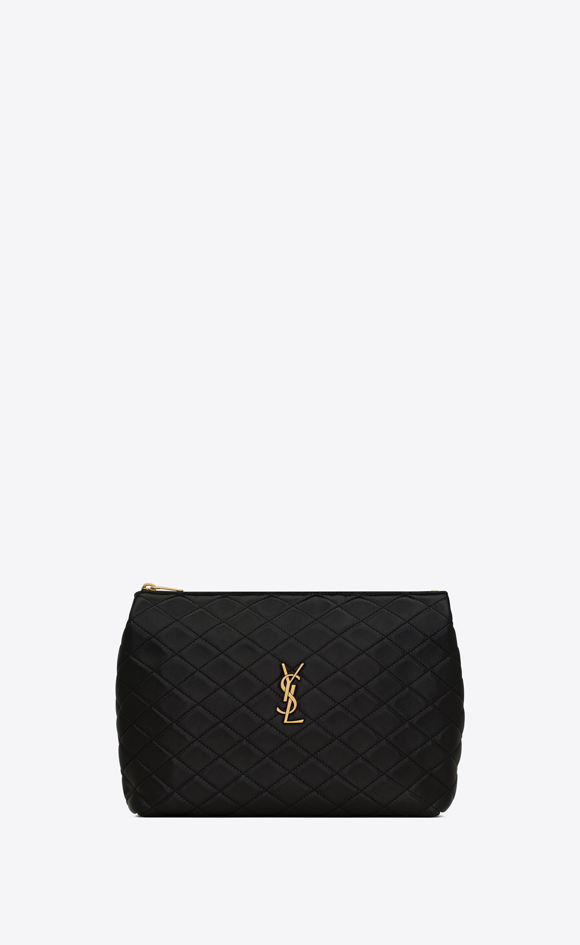Cassandre Large YSL Quilted Leather Cosmetic Pouch