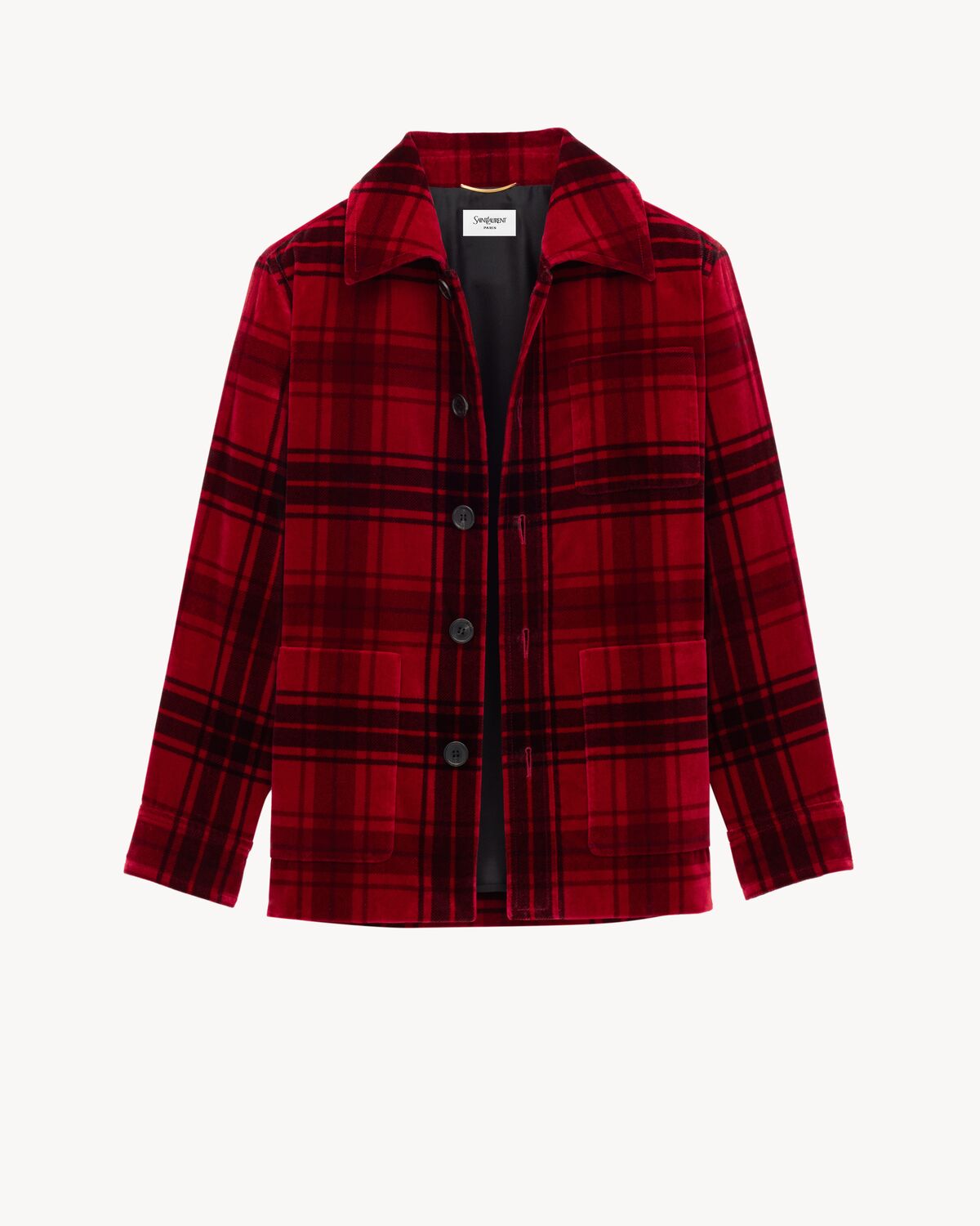 tartan jacket in velvet