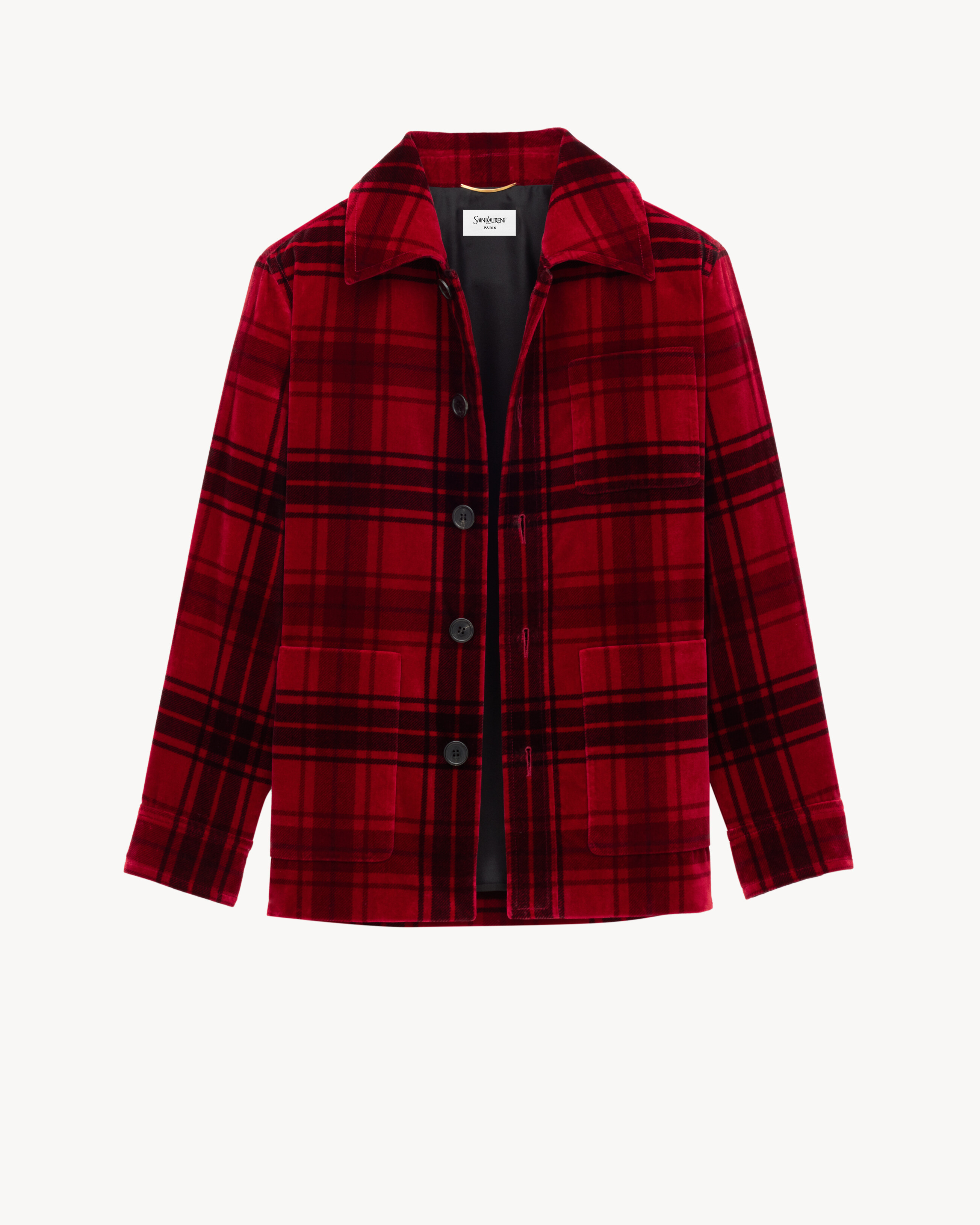 tartan jacket in velvet