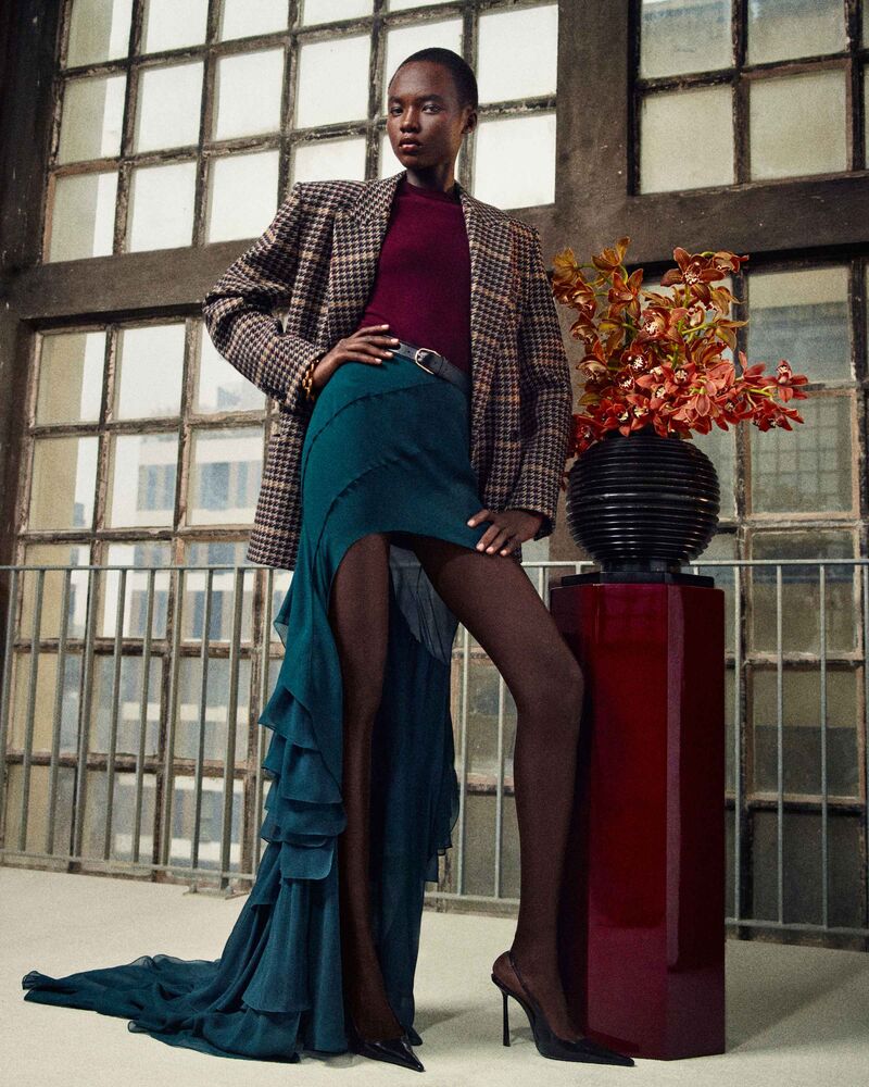 cascade skirt in silk crepe muslin