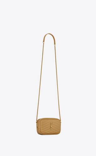 SAINT LAURENT Lou leather camera bag DARK BEIGE – Top Quality Yves Saint  Laurent Bags Shop