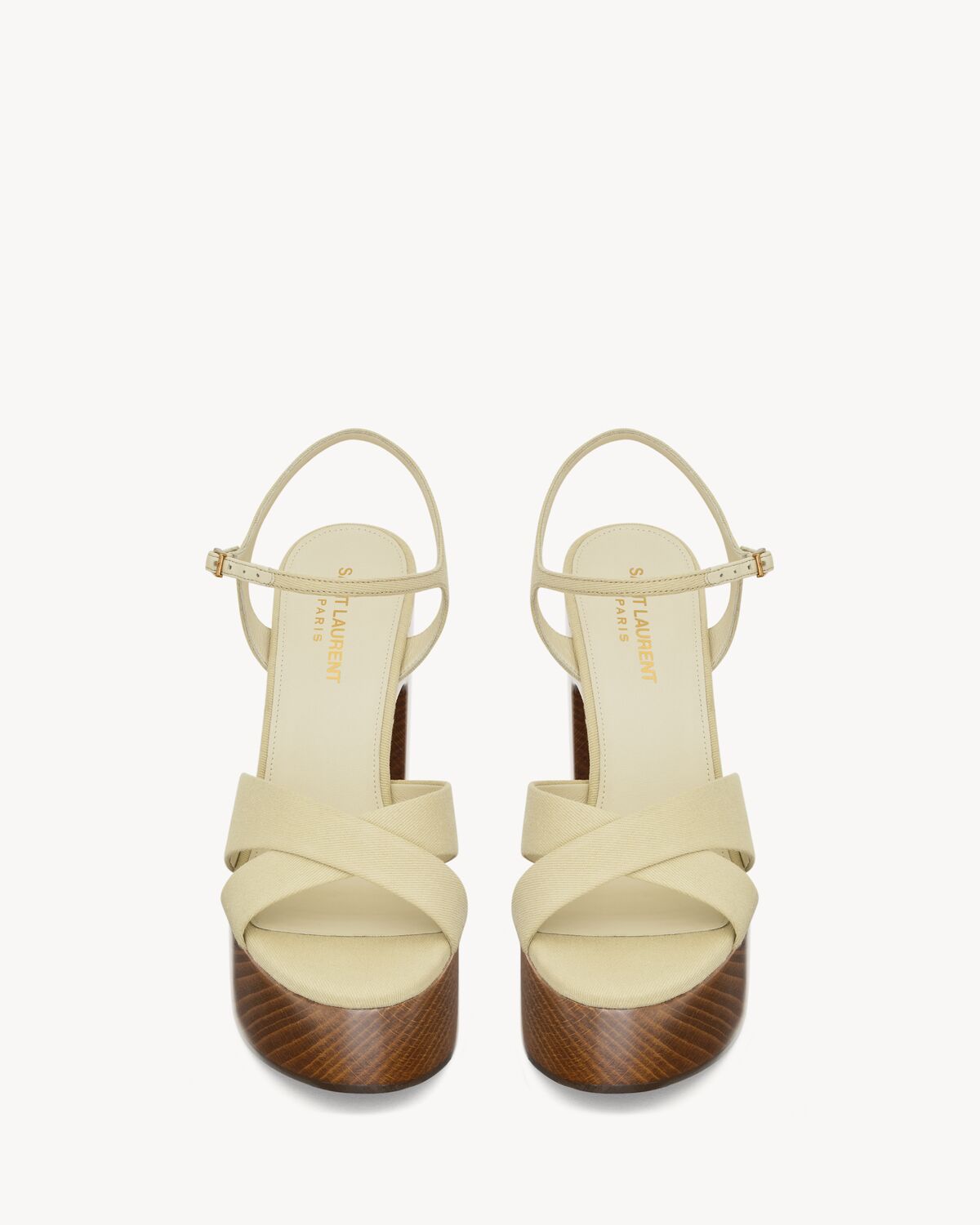 생로랑 캔버스 비안카 플랫폼 샌들 775218AAC949517