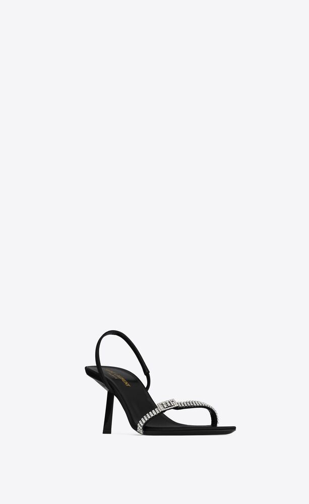 RENDEZ-VOUS sandals in satin crepe | Saint Laurent | YSL.com