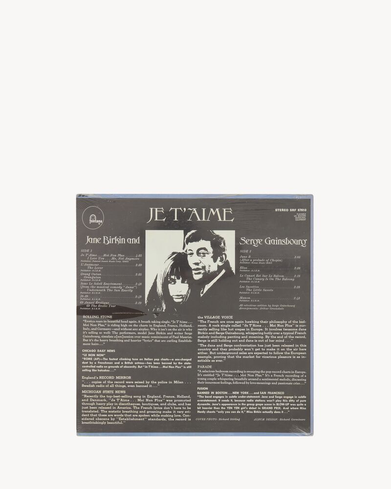 SERGE GAINSBOURG JE T'AIME in Black | Saint Laurent | YSL EN-US