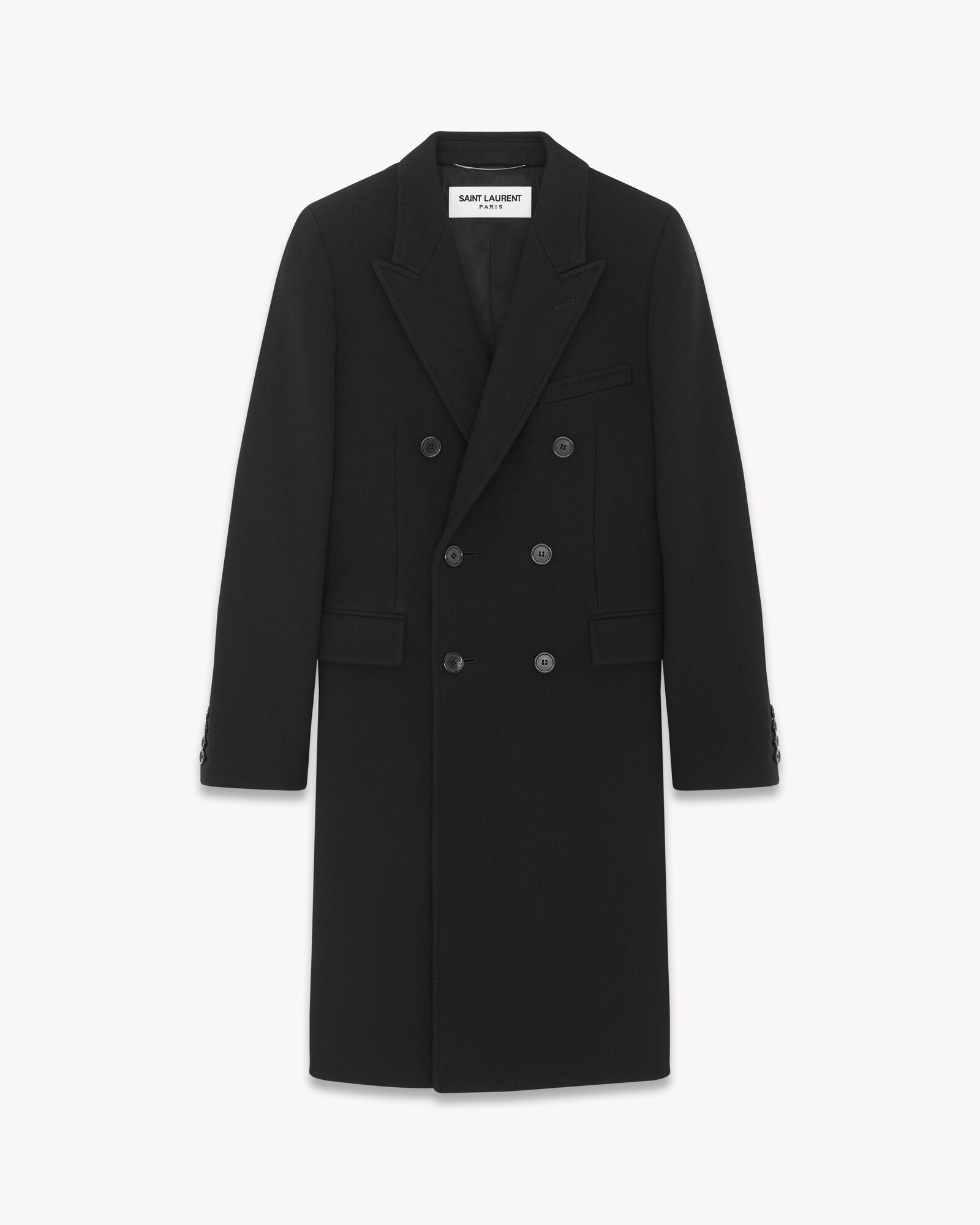 Saint laurent wool coat on sale